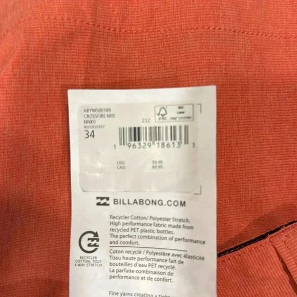 Billabong Crossfire Mid - Poppy - Size 34 - Picture 5 of 5